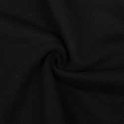 Ткань Футер 3-х нитка, Петля, цвет Черный (на отрез)  в Севастополе