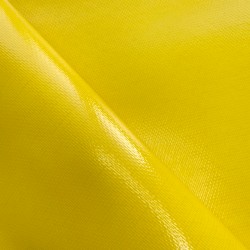 Тентовый материал ПВХ 600 гр/м2 плотная, Жёлтый (Ширина 150см), на отрез  в Севастополе, 600 г/м2, 1029 руб