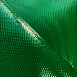 Ткань ПВХ 600 гр/м2 плотная, Зелёный (Ширина 150см), на отрез  в Севастополе