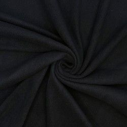 Ткань Флис Односторонний 130 гр/м2, цвет Черный (на отрез)  в Севастополе