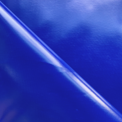 Ткань ПВХ 450 гр/м2, Синий (Ширина 160см), на отрез  в Севастополе