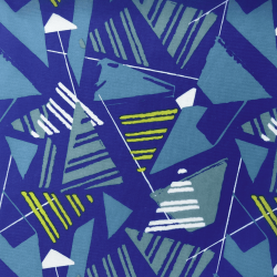 Ткань Оксфорд 210D PU, принт &quot;Лимонные треугольники&quot; (на отрез)  в Севастополе